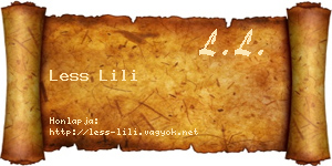Less Lili névjegykártya