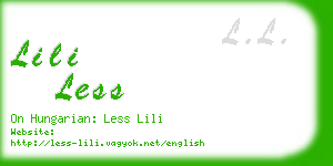 lili less business card